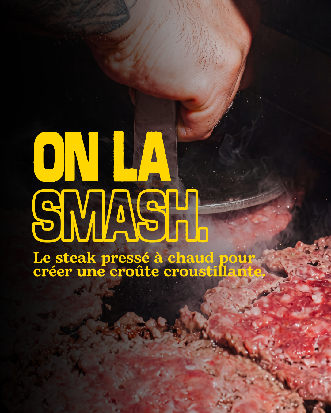 On la smash — steak pressé à chaud sur la plancha