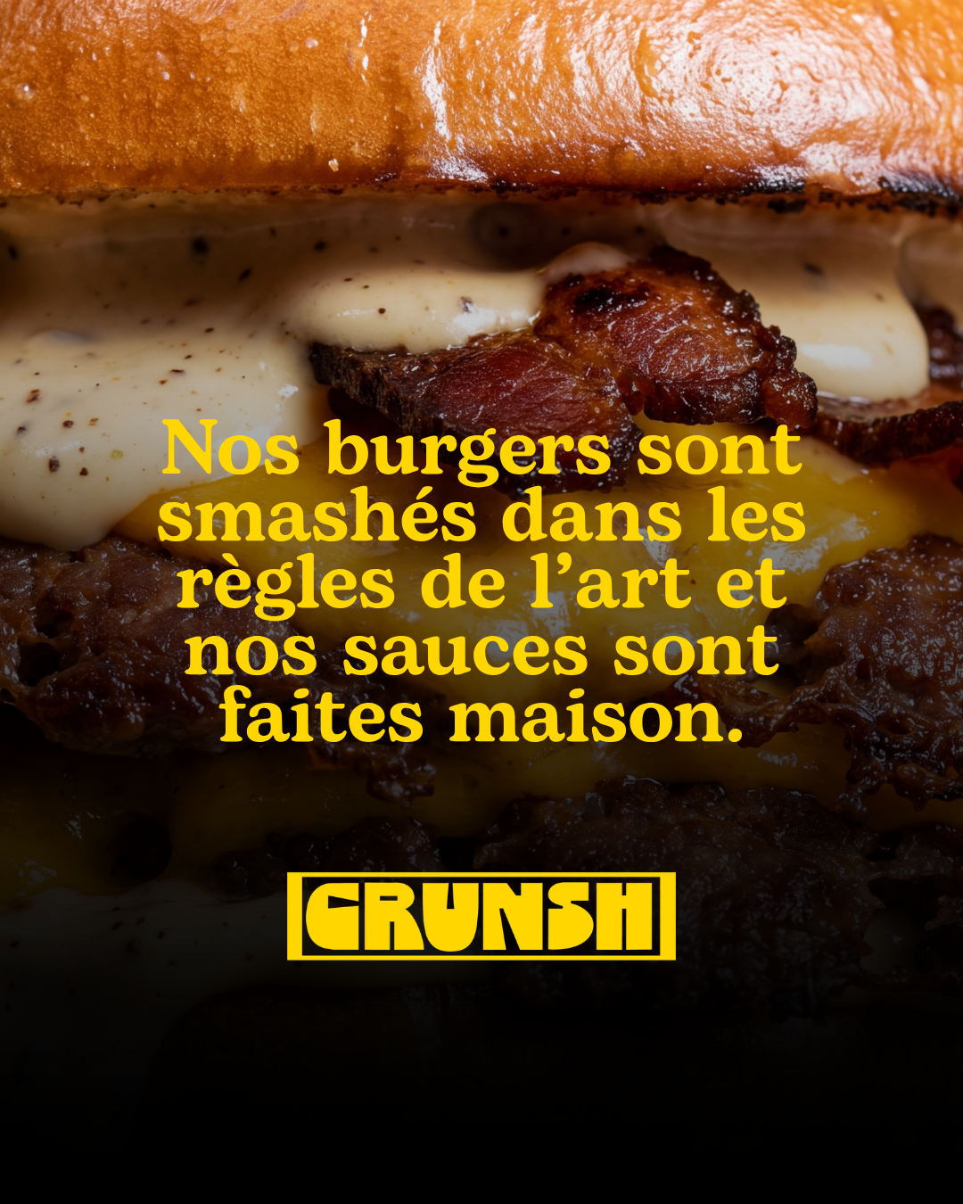 Nos burgers sont smashés dans les règles de l'art